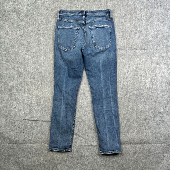 AGOLDE Sophie Distressed High Rise Skinny Crop Jeans A018-843 Size 28 - Picture 10 of 12